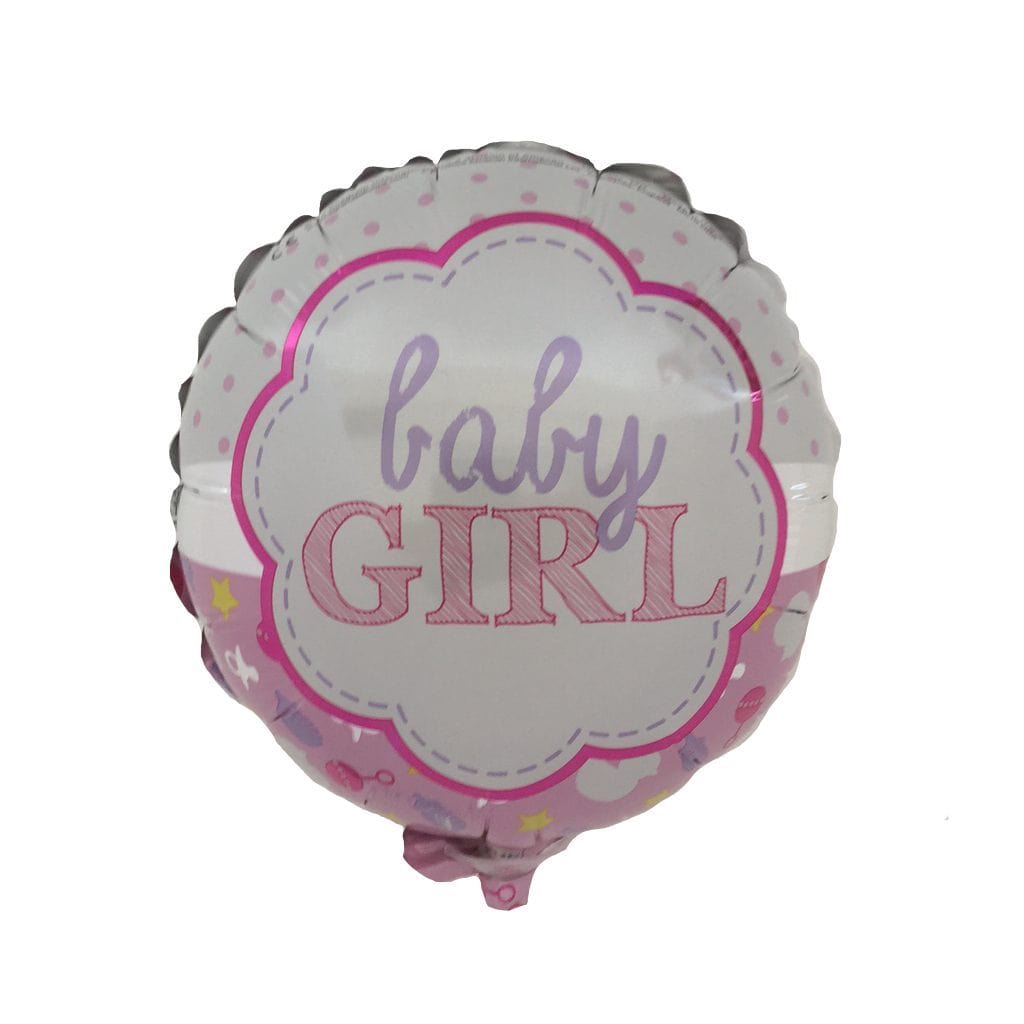 baby girl pink balloon