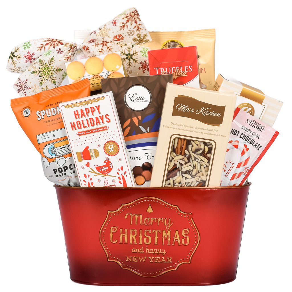 Christmas Gift With Chocolate And Cookies