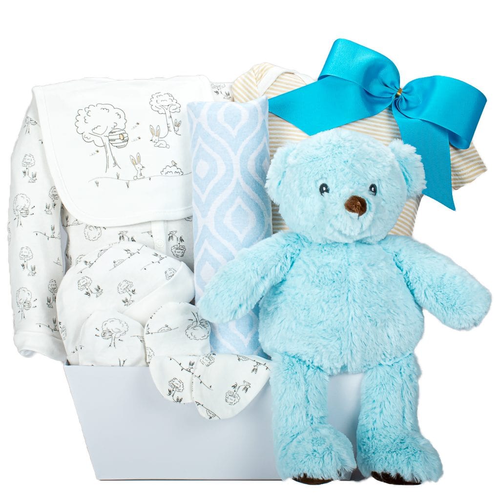 Blue Baby Boy Plush With 5 Piece Set