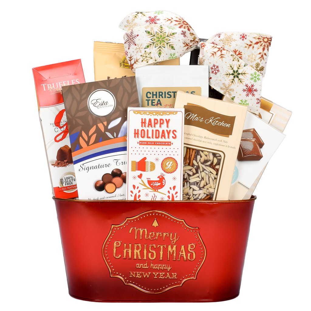 Merry Christmas And Happy New Year Baskets