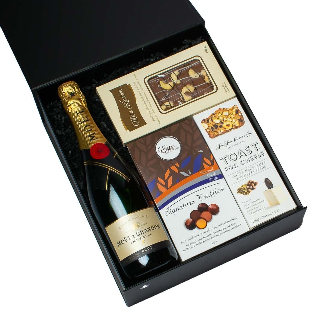 French Champagne and Godiva Gift Box - Luxury Champagne Gifts