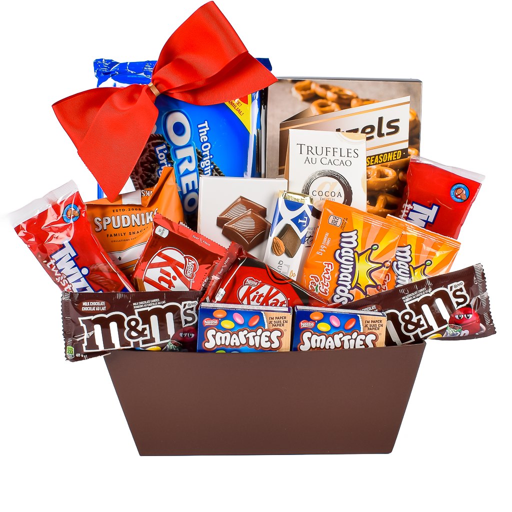 Cookies, Candy, And Gummy Sweet Treats Basket