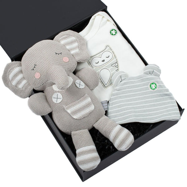 Neutral Baby Gift Box With Elephant Plush - SIMONTEA