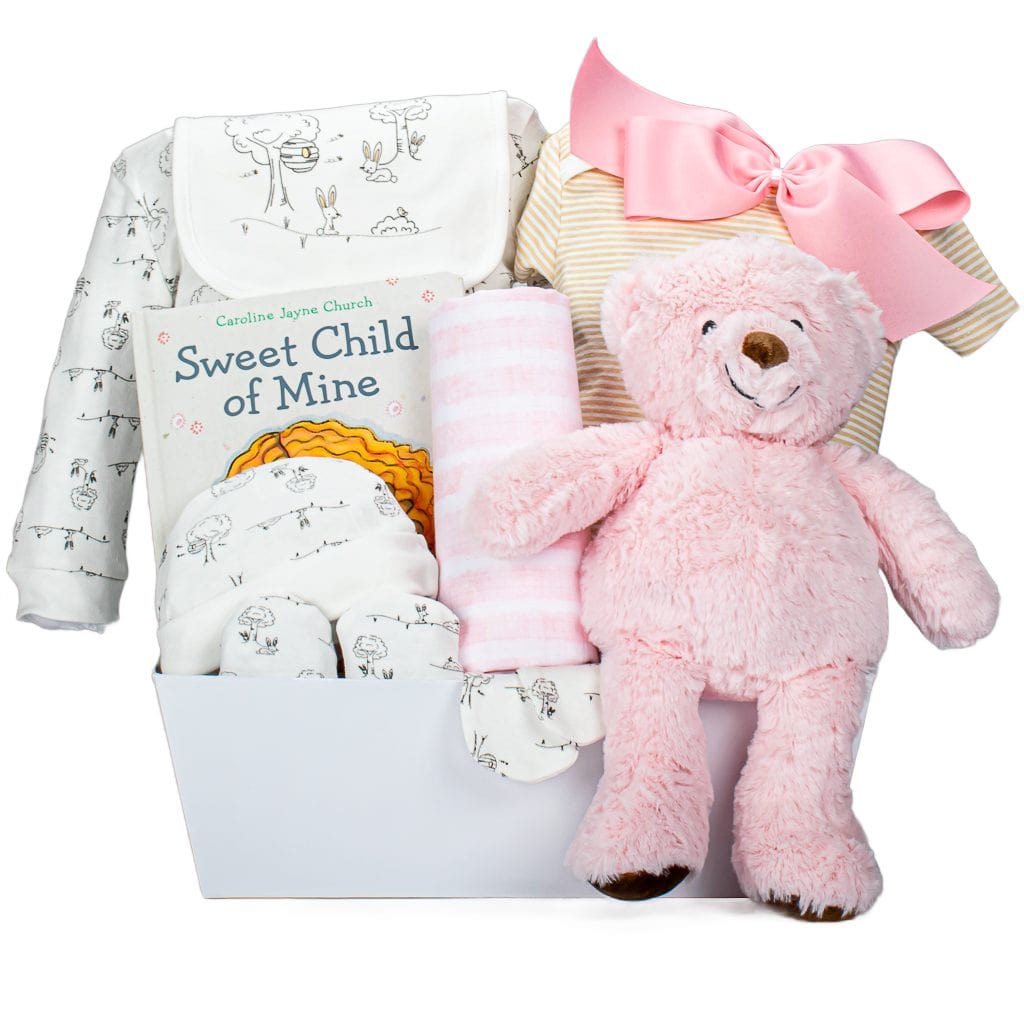 Baby Girl Plush, Book And Blanket