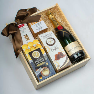 Champagne and Truffles Wooden Box