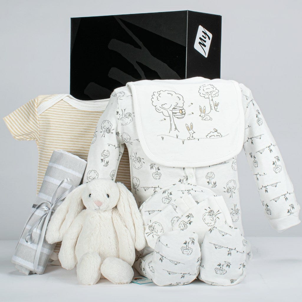 Jellycat Bunny With Neutral 5 Piece Set 