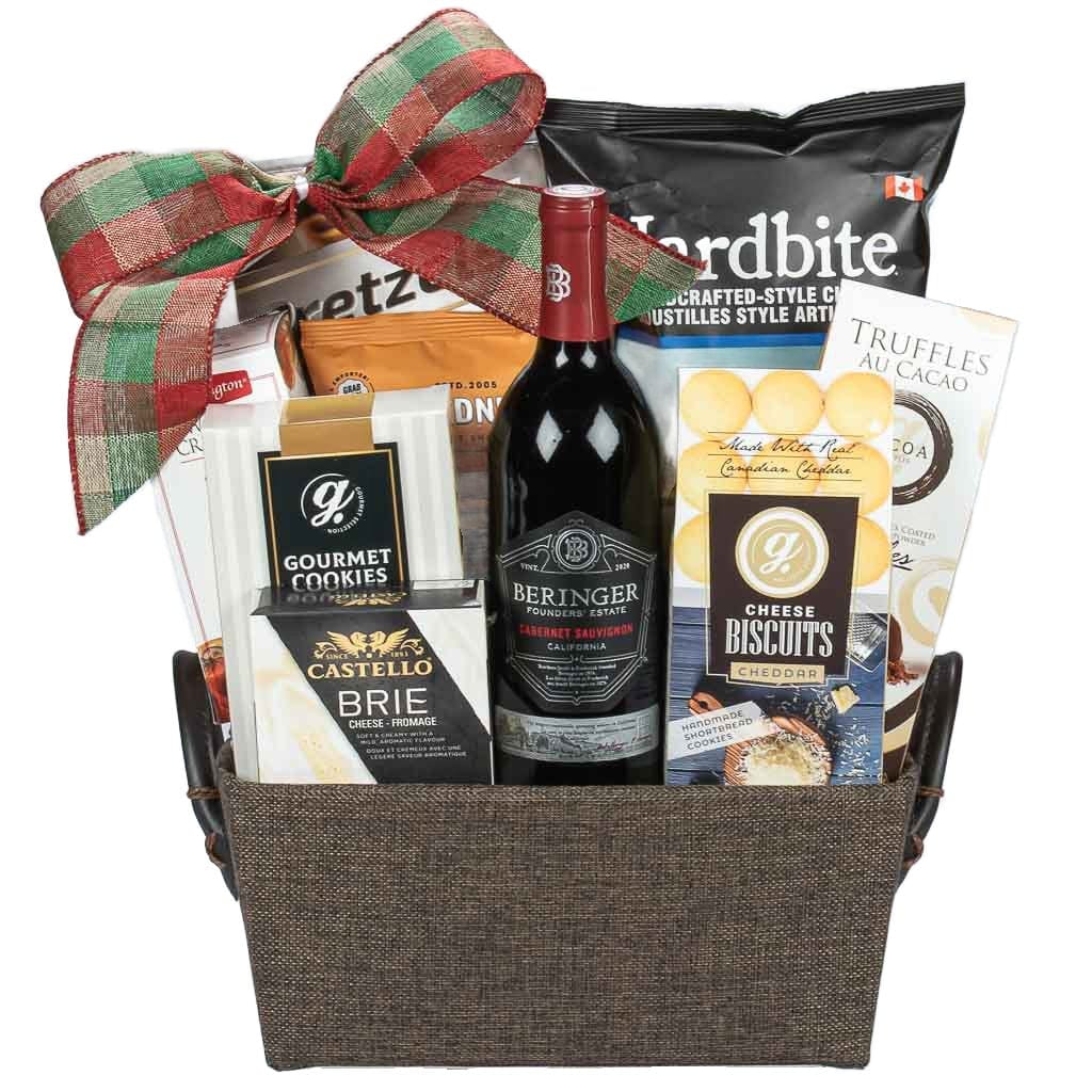 Chrismtas Premium Wine and Cheese Baskets