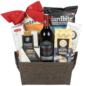 Premium Wine and Cheese Gift Basket
