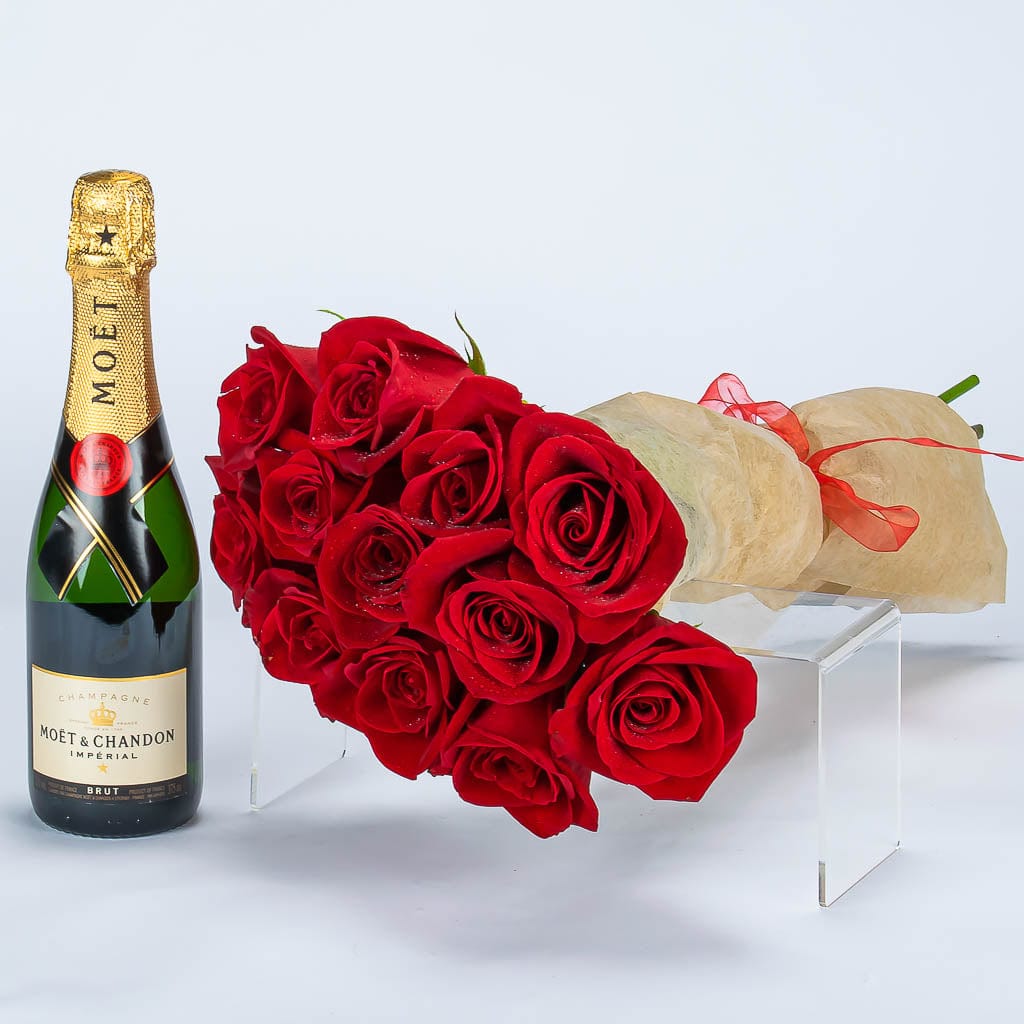 Red Roses Small Moet