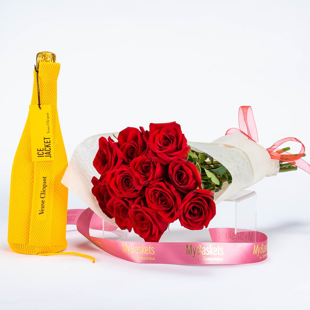 Veuve Champagne And Roses