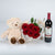 Teddy Plush With Roses And Wine