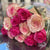 12 Pink And White Mixed Rose Bouquet