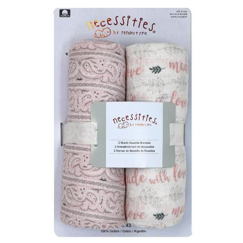 Baby Girl Swaddle Blanket 2 Set