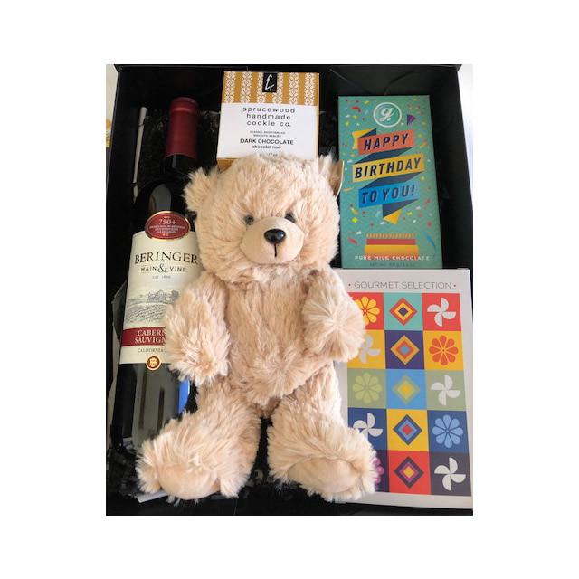 Birthday Celebration Gift Box with Beringer Wine