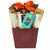 Small birthday cookie gift basket with assorted biscuits.
