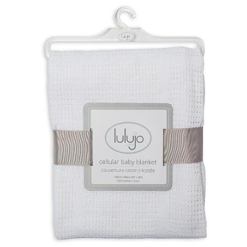 Lulujo Knit Cellular Baby Blanket Neutral