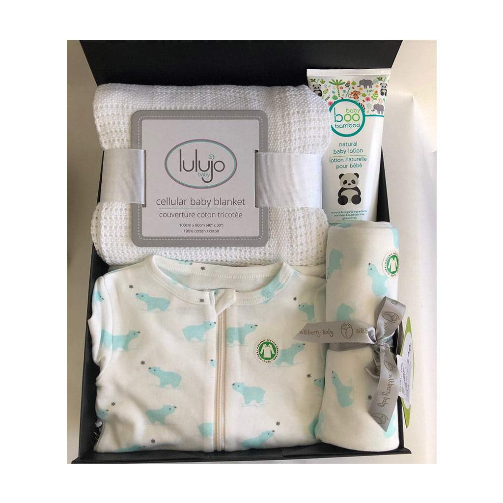 Organic Blanket Baby Boy Gift Box