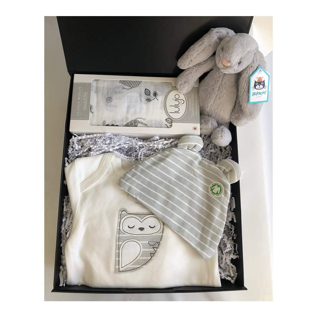 Plush Bunny Neutral Baby Organic Gift Box