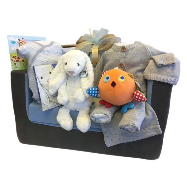 Reading Sofa for Baby Boy Gift Basket in Canada