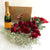 French Champagne, red roses and lindt assorted chocolates